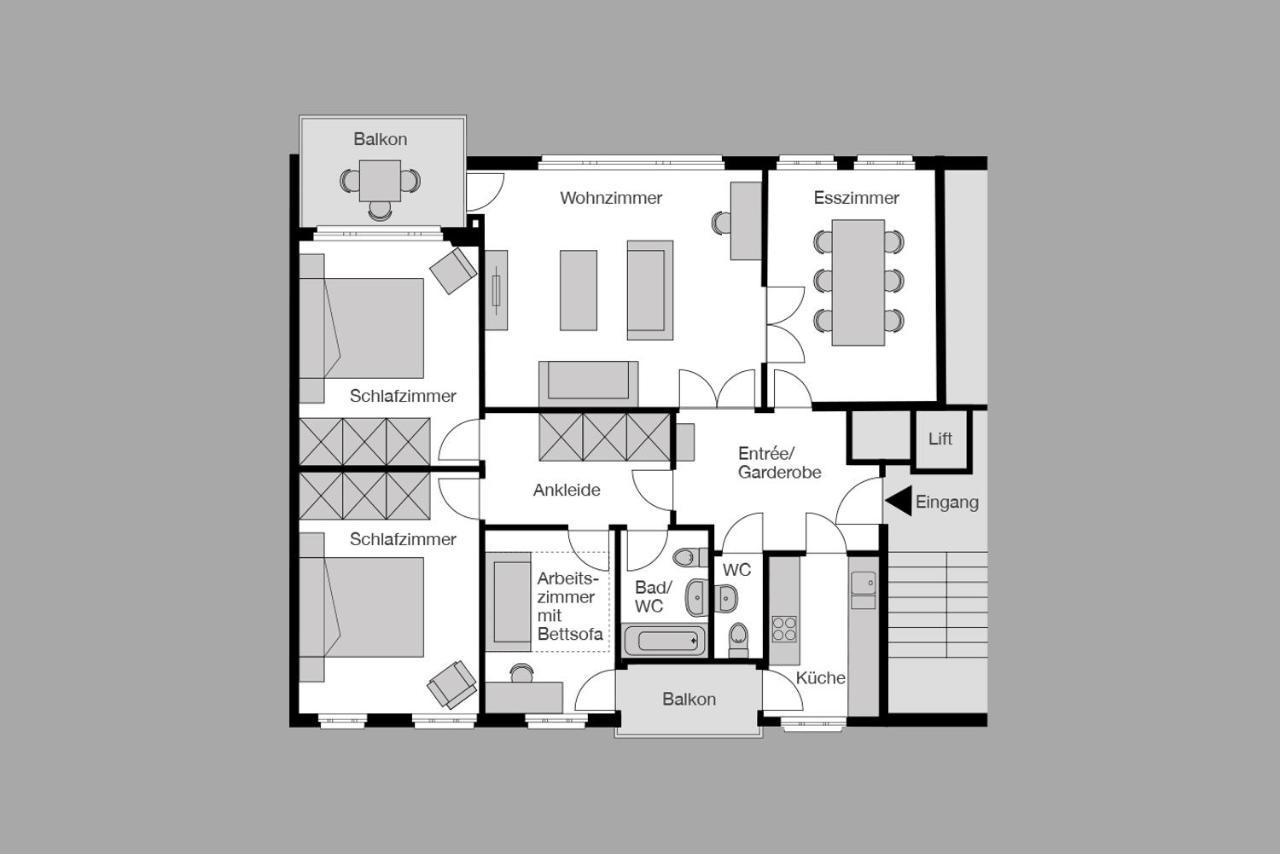 City Stay Furnished Apartments - Fasenstaubstrasse Schaffhausen Eksteriør billede